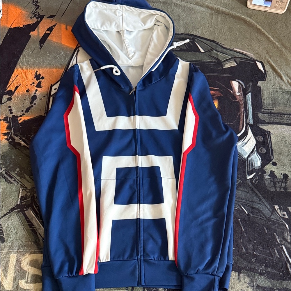 Unofficial My Hero Academia Zip-Up Hoodie LARGE